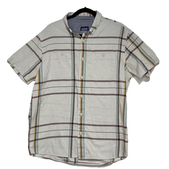 Patagonia Other - Patagonia Organic Cotton Birdshot Button Checkered Shirt Short Sleeve Men's L/XL